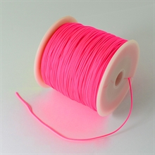 Knyttesnøre, pink, 1mm, nylon, 2 meter